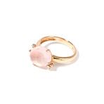 18k Pink Gold Quartz Ring // Ring Size: 7.5