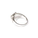 18k White Gold Diamond Knot Ring // Ring Size: 6.25 // New