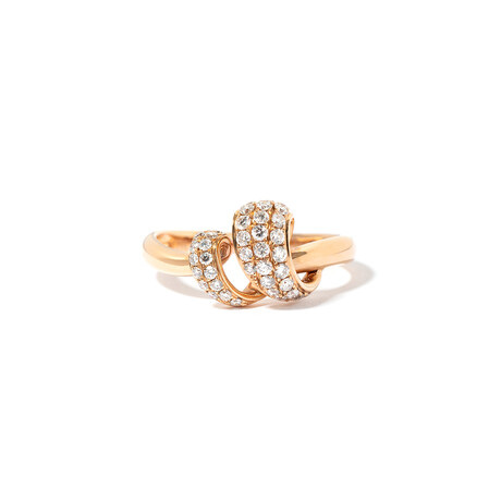 18k Pink Gold Diamond Ring I // Ring Size: 7