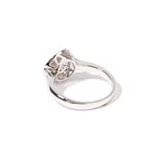 18k White Gold Diamond Bullseye Ring // New (Ring Size: 6.75)