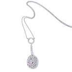 18k White Gold Diamond Necklace // 17"