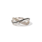 18k Black & White Gold Diamond Ring // Ring Size: 6