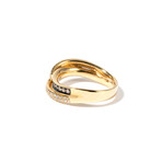 18k Black & Yellow Gold Diamond Ring // Ring Size: 6.5