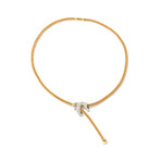 18k Yellow & White Gold Diamond Necklace // 18"