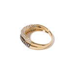 18k Black & Yellow Gold Diamond Ring // Ring Size: 8