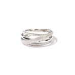 18k White Gold Diamond Ring V (Ring Size: 6)
