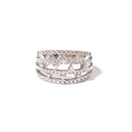 18k White Gold Diamond Ring I // New (Ring Size: 6)