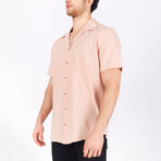 Short Sleeve Button Up Shirt // Powder (S)