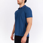 Short Sleeve Polo Shirt // Indigo (L)