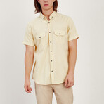 Short Sleeve Button Down Shirt // Yellow (XL)