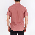 Short Sleeve Button Down Shirt // Violet (XL)