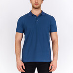 Short Sleeve Polo Shirt // Indigo (S)