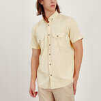 Short Sleeve Button Down Shirt // Yellow (XL)