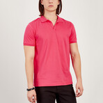 Short Sleeve Polo Shirt // Pomegranate (S)