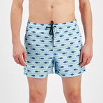 Fish Swim Shorts // Blue (XL)