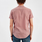 Short Sleeve Button Up Shirt // Violet (S)