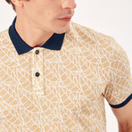 Short Sleeve Polo Shirt // Mustard + Navy (S)