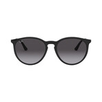 Men's Round Sunglasses // Black + Gray Gradient