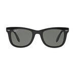 Men's Square Polarized Sunglasses V.III // Black + Green