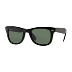 Men's Square Polarized Sunglasses V.III // Black + Green