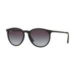 Men's Round Sunglasses // Black + Gray Gradient