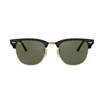 Men's Square Polarized Sunglasses V.I // Black + Green