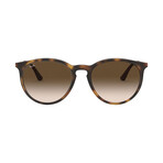 Men's Round Sunglasses // Light Havana + Brown Gradient