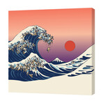 The Great Wave of Pug (16"H x 16"W x 1.5"D)