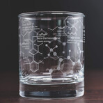 "Science of Whiskey" Etched Whiskey Glasses // Set of 2