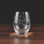 Astrology Etched Wine Glasses // Set of 2 // Gemini