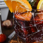 Astrology Etched Wine Glasses // Set of 2 // Virgo
