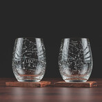 Astrology Etched Wine Glasses // Set of 2 // Leo
