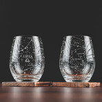 Astrology Etched Wine Glasses // Set of 2 // Libra