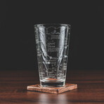 "Science of Beer" Etched Beer Glasses // Set of 2