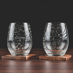 Astrology Etched Wine Glasses // Set of 2 // Scorpio
