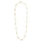 18K Yellow Gold 1 Line Diamond Slices Necklace II // 18"