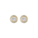 18K Yellow Gold Diamond Earrings I