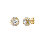 18K Yellow Gold Diamond Earrings I