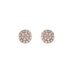 18K Rose Gold Diamond Cluster Earrings I // New