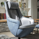 Nouhaus Modern Massage Chair + Ottoman // Stone Gray