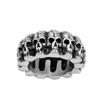 Oxidized Stainless Steel Skull Ring // Oxidized Silver (12)