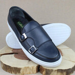 Monk Strap Sport Sneaker // Navy Blue (Euro Size 38)