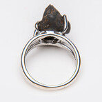 Genuine Campo del Cielo Meteorite Ring // Sterling Silver Band // Size 5