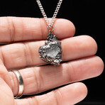 Genuine Natural Campo del Cielo Meteorite Pendant + 18" Sterling Silver Chain // 10 g
