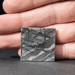 Genuine Natural Seymchan Meteorite Square Slice + Acrylic Display Stand // 16 g