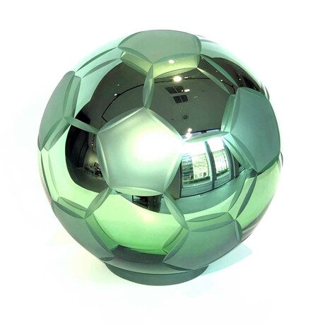 Crystal Soccer Ball // Green Sandblasted