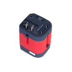 Travel Adapter // Navy + Red