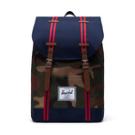 Retreat Backpack // Woodland Camo + Peacoat + Tan