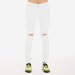 Punk Super Skinny Stretch Jeans // White (32WX34L)