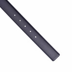 Salvatore Ferragamo // Smooth Cut-To-Fit Reversible Belt // Black + Blue (Max Length 40")